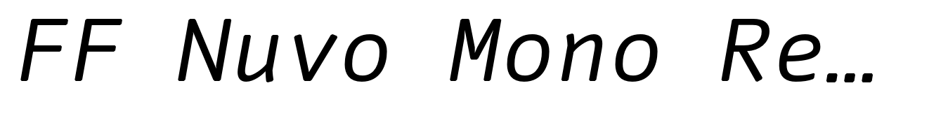 FF Nuvo Mono Regular Italic